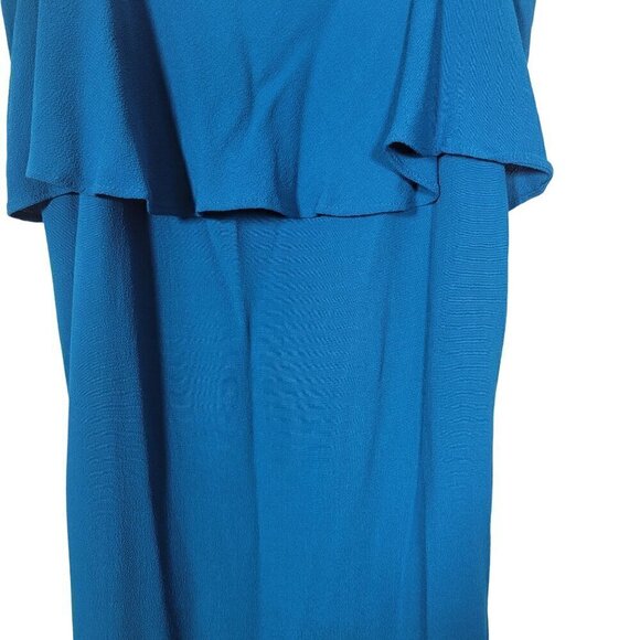 J Crew Women's Sheath Style Pebble Crepe Textured Dress Teal Blue Size 8 - Picture 7 of 15